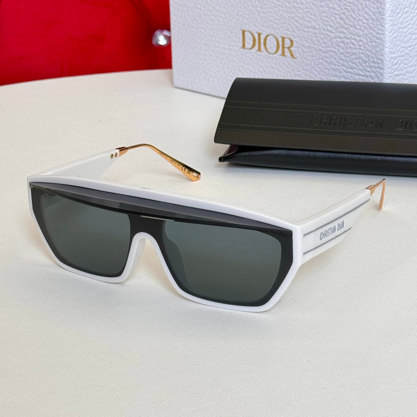 Club M7u Sunglasses Women's Summer Solid Color Logo Square Casual Glasses #73218