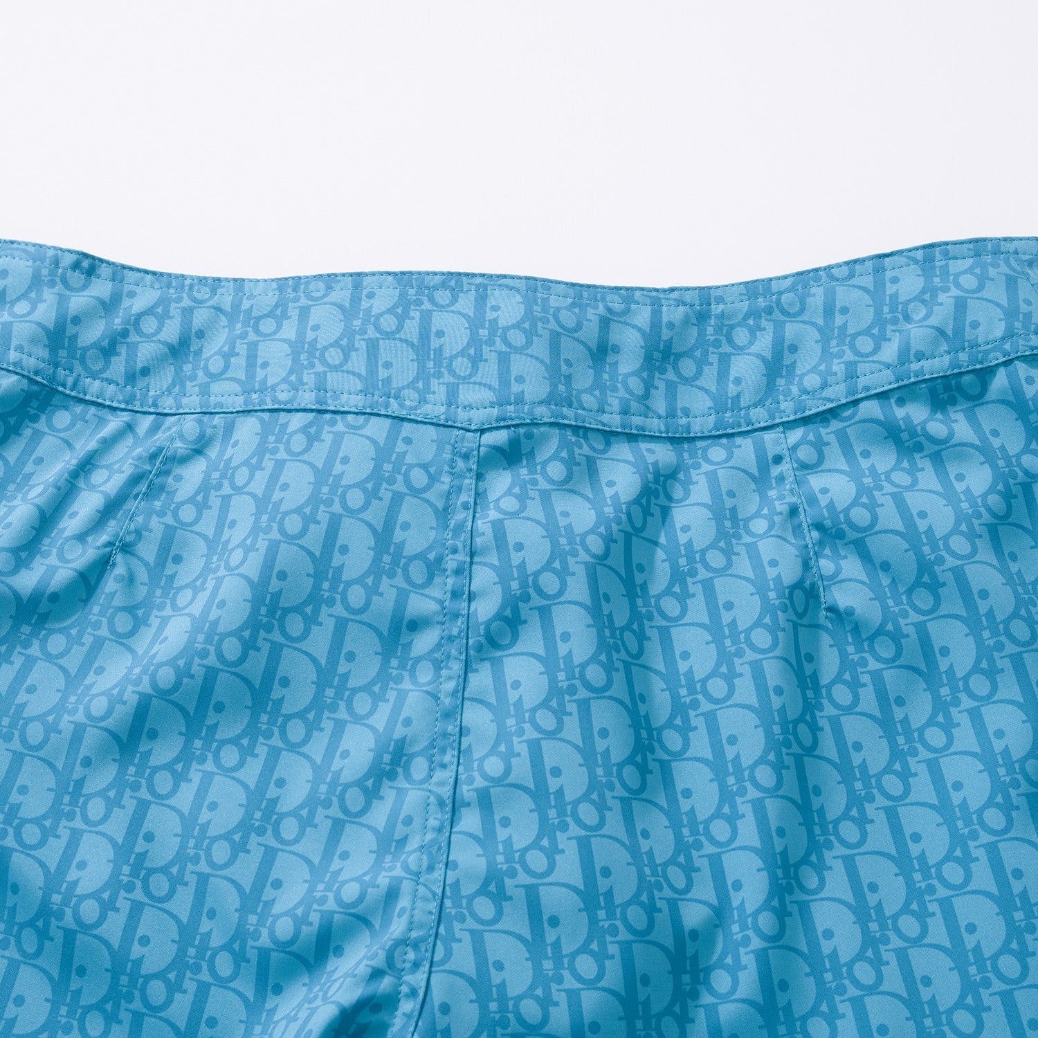 Men's Summer Solid Color Logo Monogram Full Print Drawstring Tie Polyester Shorts Pants #99723