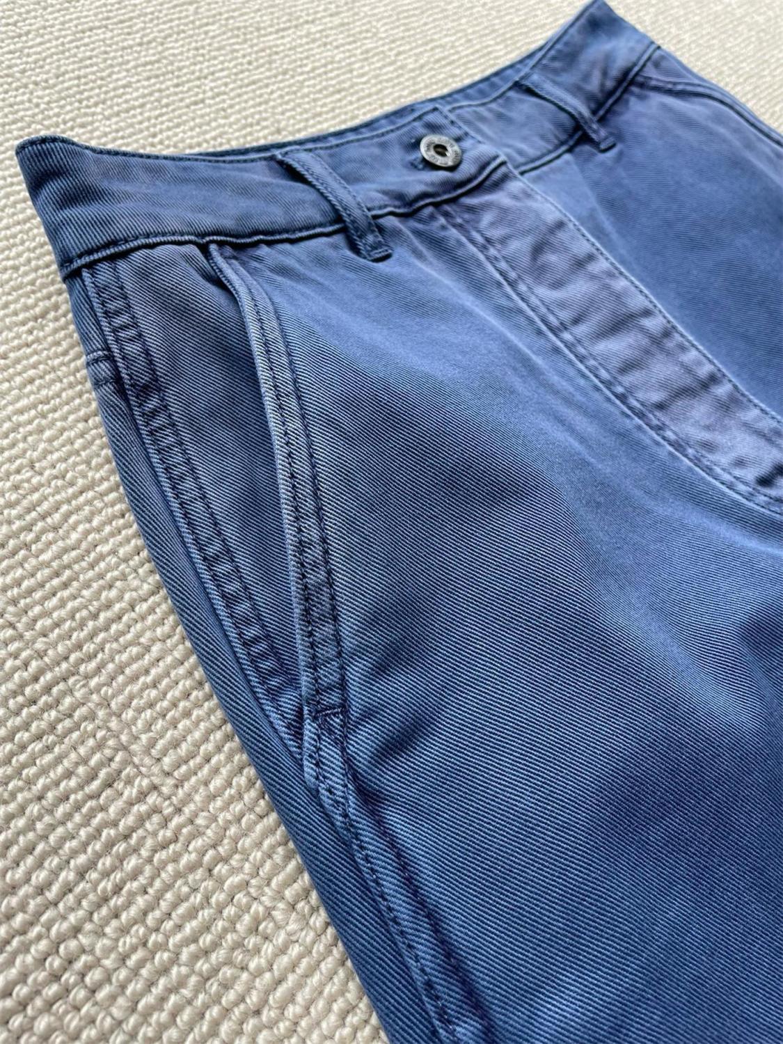 Women's Spring and Autumn Solid Color Loose Embroidered Logo Jeans Pants #75536