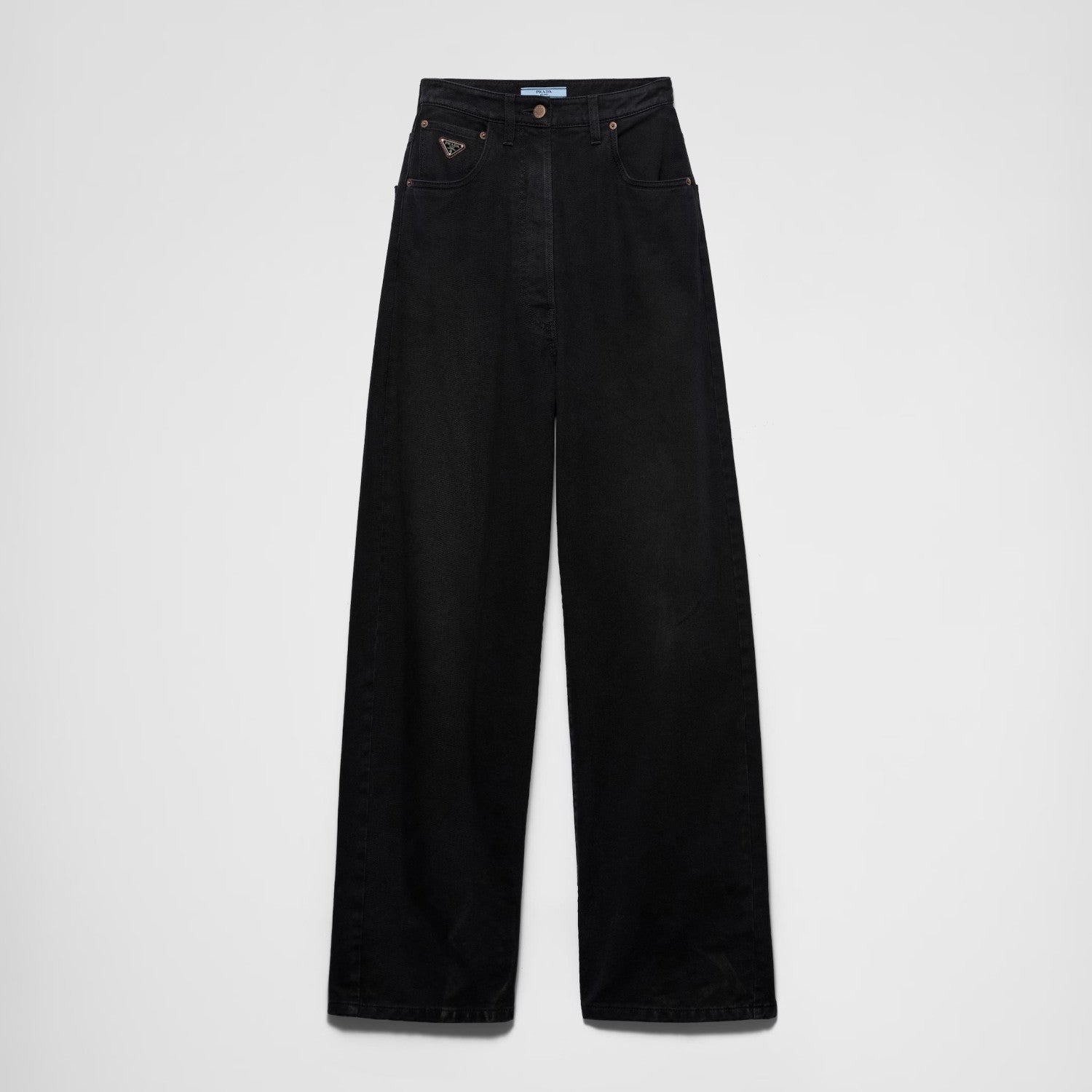 Women's Spring and Autumn Solid Color High Waist Wide Leg Loose Jeans Pants #74923