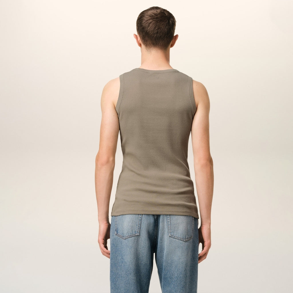 Ami Spring And Summer New Men's Solid Colour Adc Knitted Vest Love Heart Slim Sleeveless Round Neck Top Sleeveless T-Shirt #81153