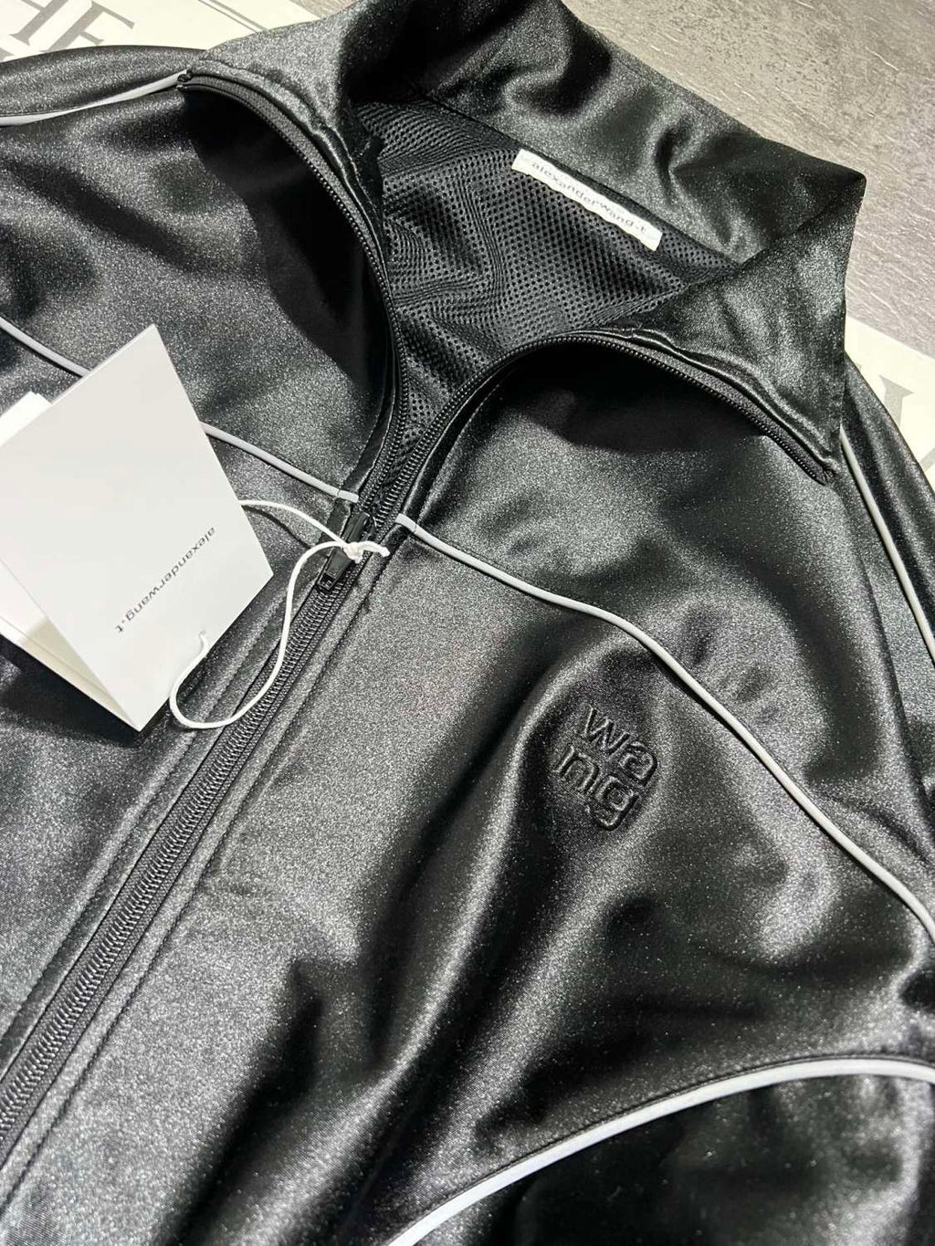 Women's Color-block fabric Bright trim Zippered dress Jacket #194224