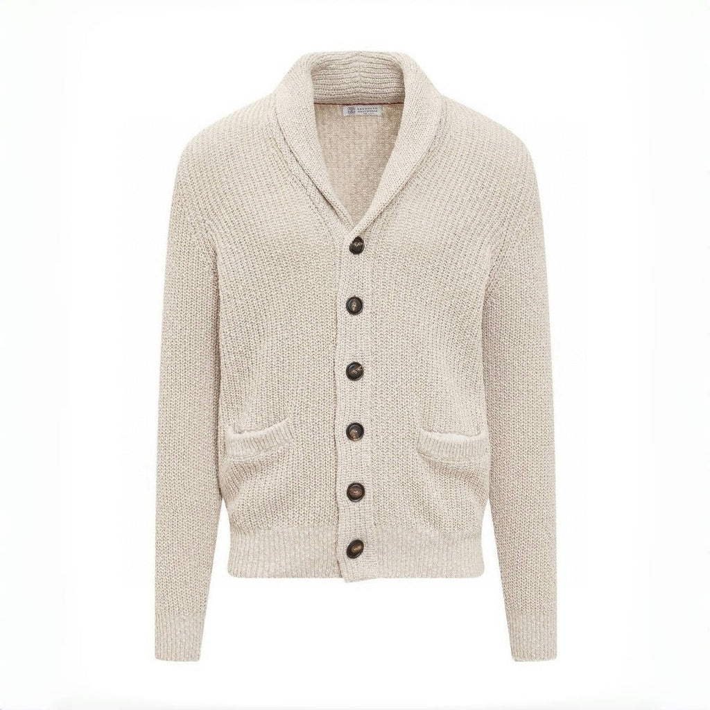 BC Men's Spring And Autumn V-Neck Single-Breasted Solid Color Long-Sleeved Loose Knitted Cashmere Cardigan Ngvp #9624