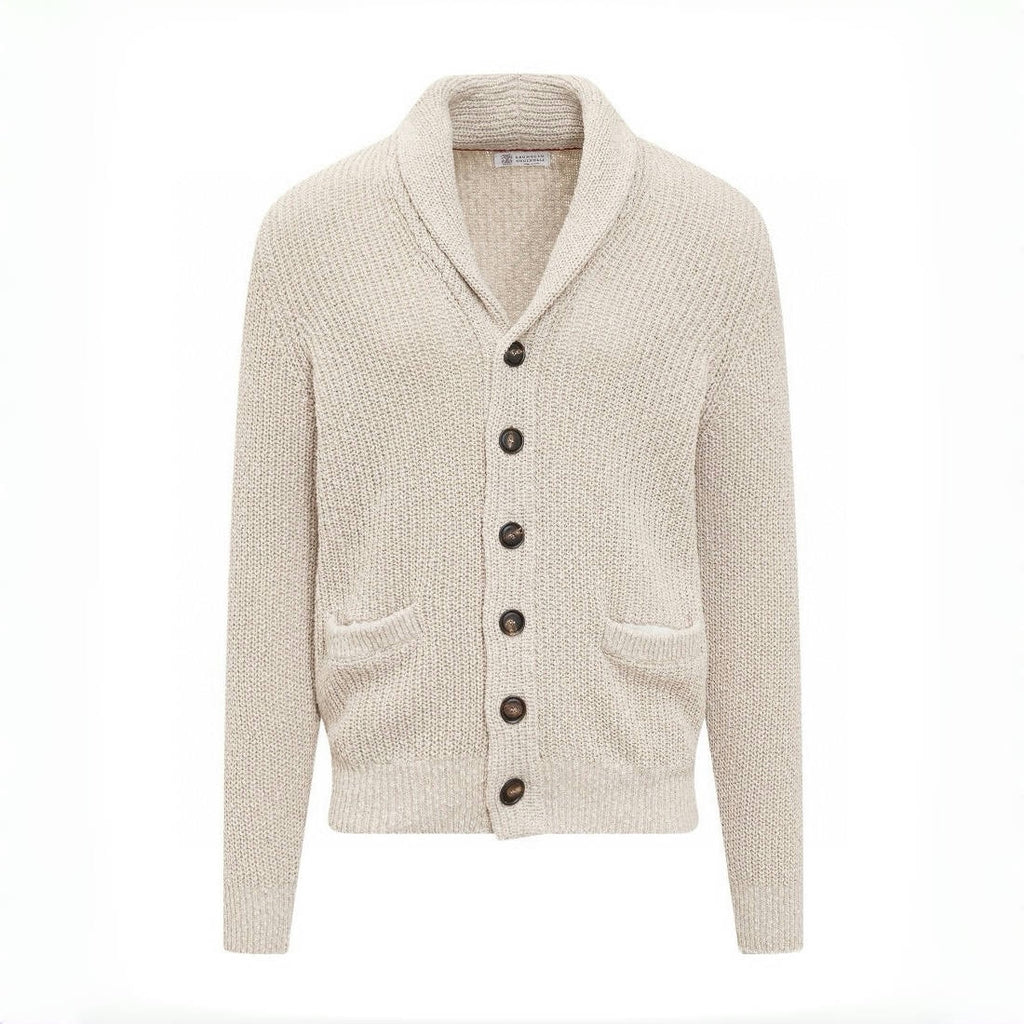 BC Men's Spring And Autumn V-Neck Single-Breasted Solid Color Long-Sleeved Loose Knitted Cashmere Cardigan Ngvp #9624