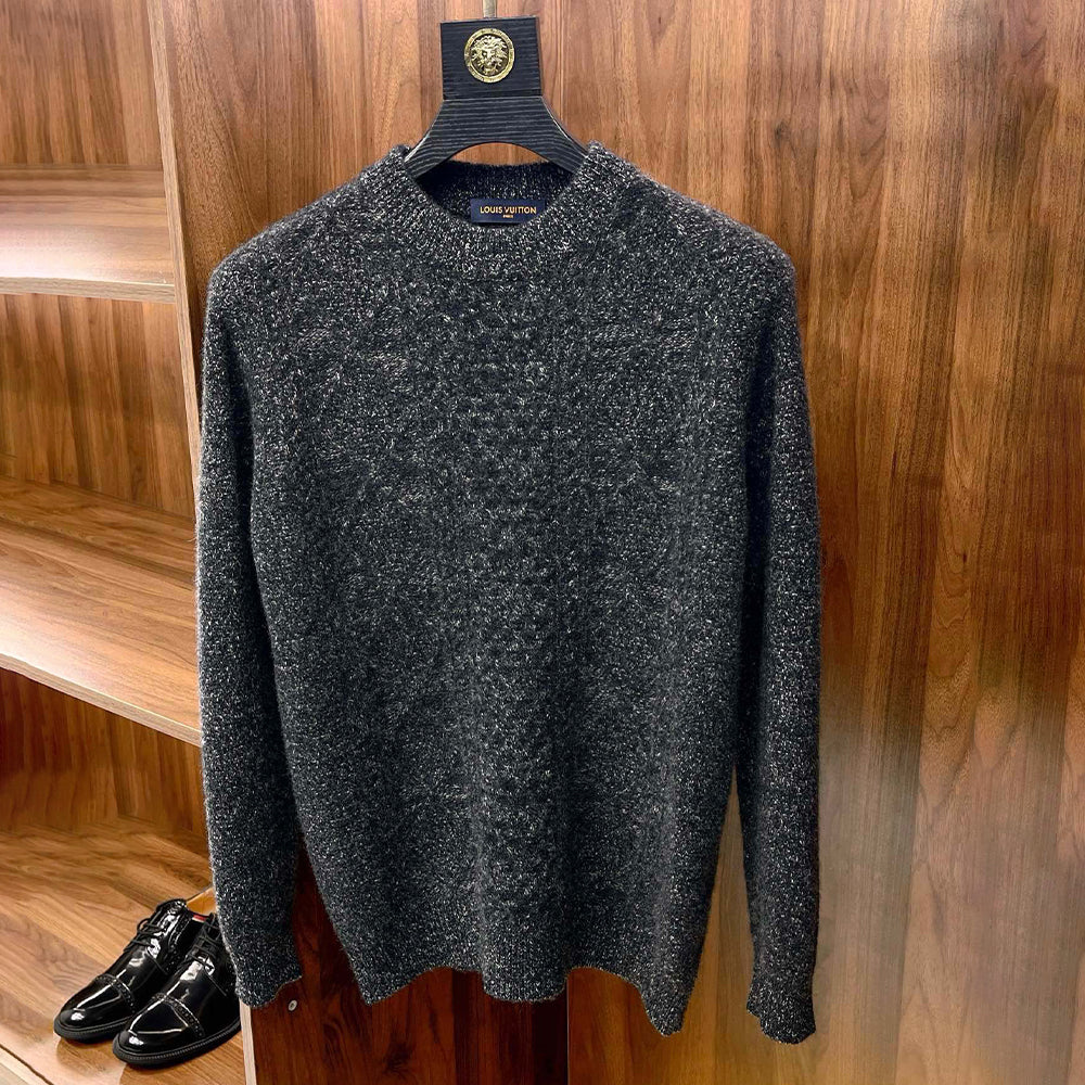 Men's Autumn And Winter Cashmere Round Neck Fit Solid Color Long Sleeve Sweater Ngvp #9655