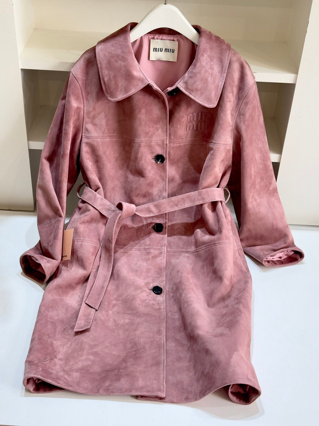 Women's Solid Color Logo Lapel Suede Single Breasted Pants Coat Jacket #72796