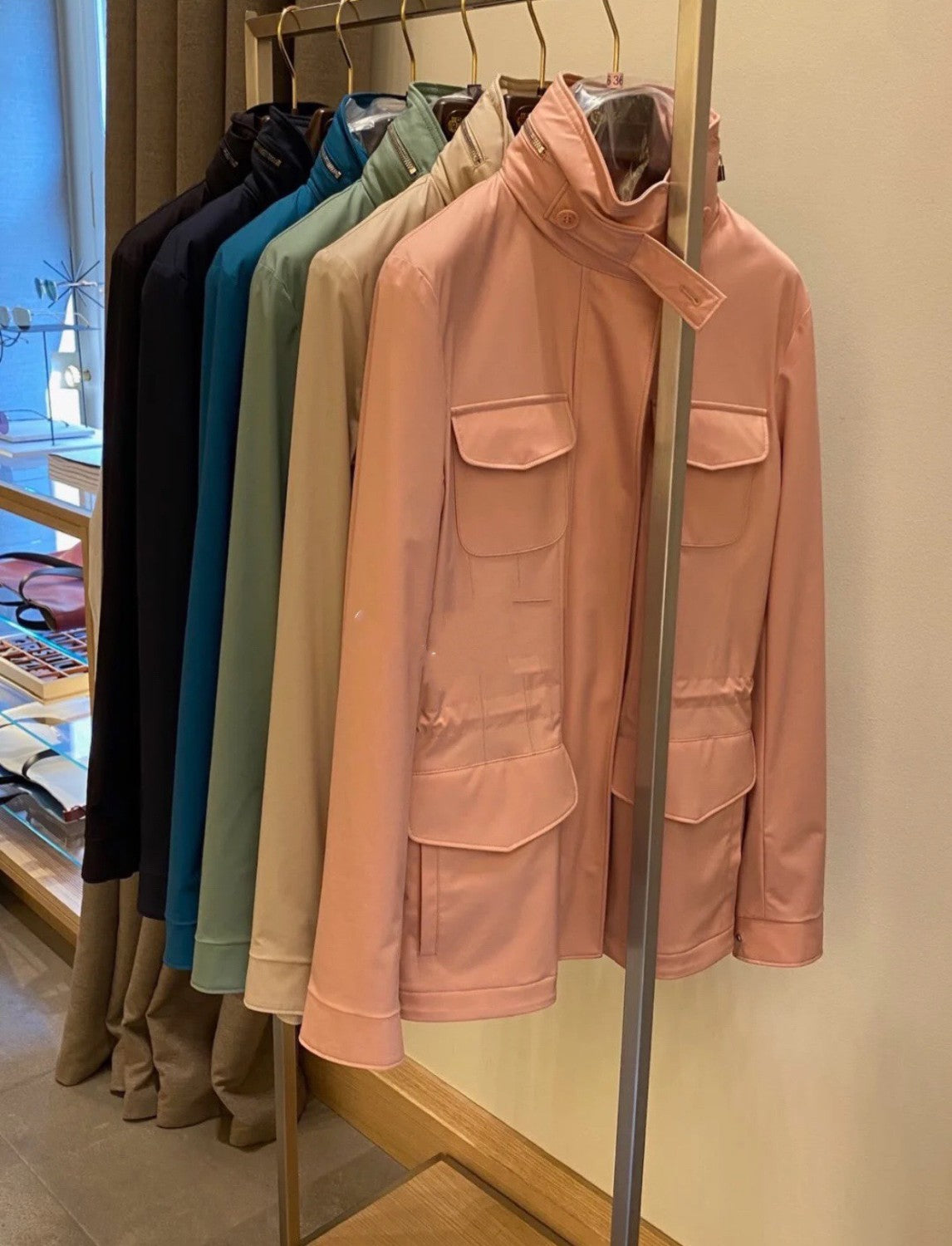 Women's Spring And Autumn Solid Color Windbreaker Jacket Hooded Pockets Stand-up Collar Jacket Fashion Casual Jacket Ngvp #8894