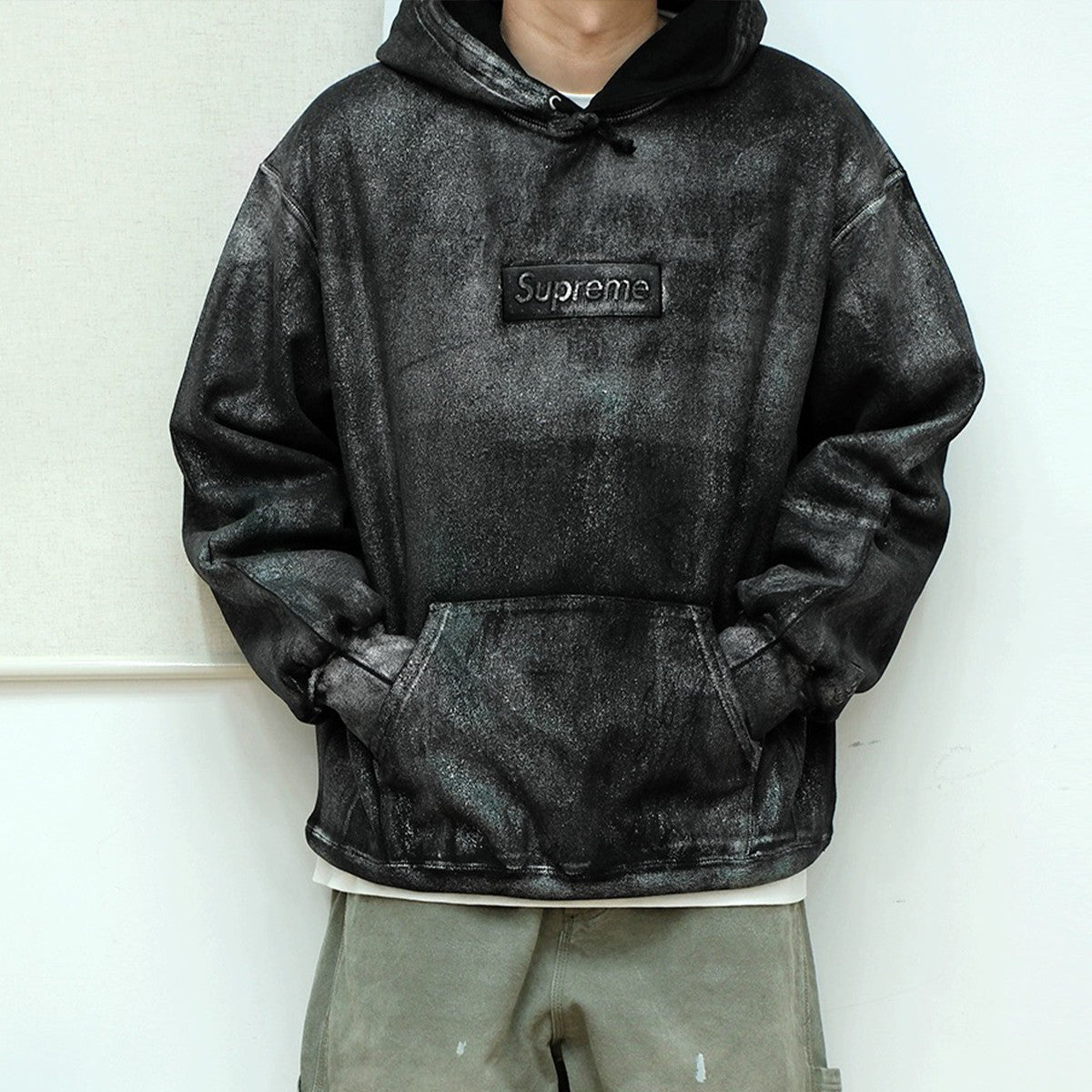 x MM6 Maison Margiela Men's And Women's Spring And Fall Paint Do Old Gradient Logo Hoodie Hooded Sweatshirt Casual Loose High Street Trend Tops  #71347