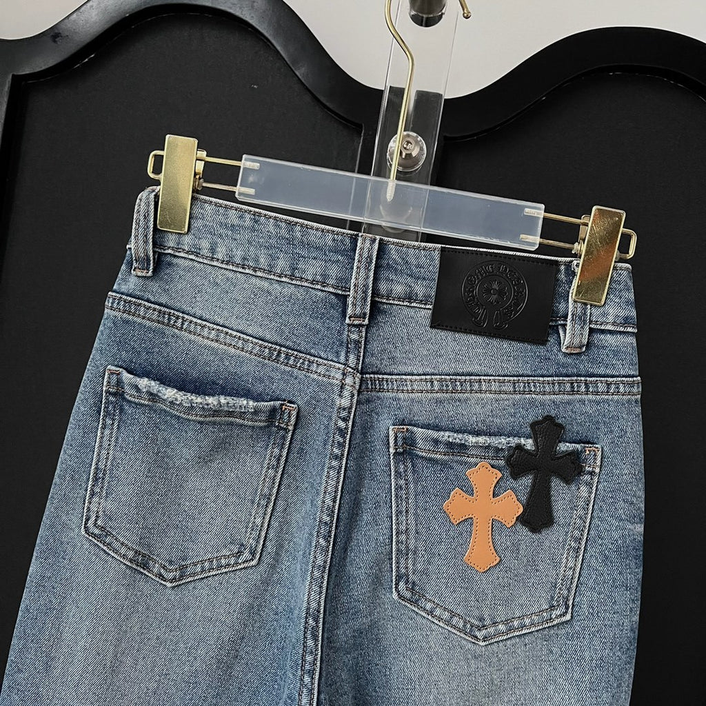 Women's Spring And Fall Blue High-waisted Thin Slim Stretch Flare Jeans Pants #73217