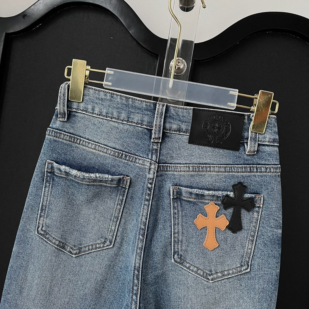 Women's Spring And Fall Blue High-waisted Thin Slim Stretch Flare Jeans Pants #73217