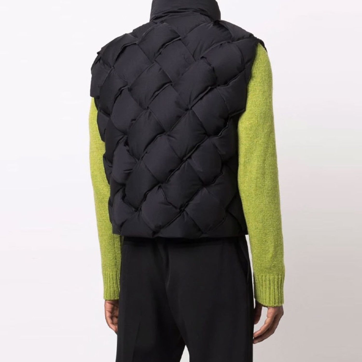 Men's Women's Woven Down Vest Solid Color Standing Collar Single Breasted White Duck Down Jacket Vest Ngvp #7216