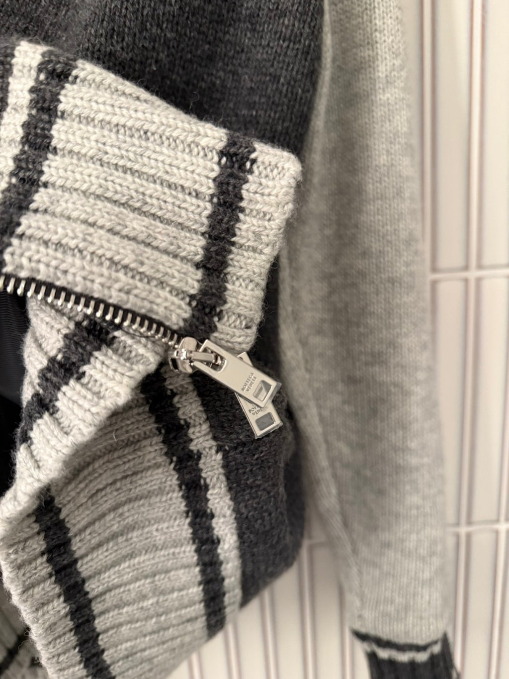 BV 2025 Men's Women's Color-Blocked Design Wool Knit Jacket #82542A