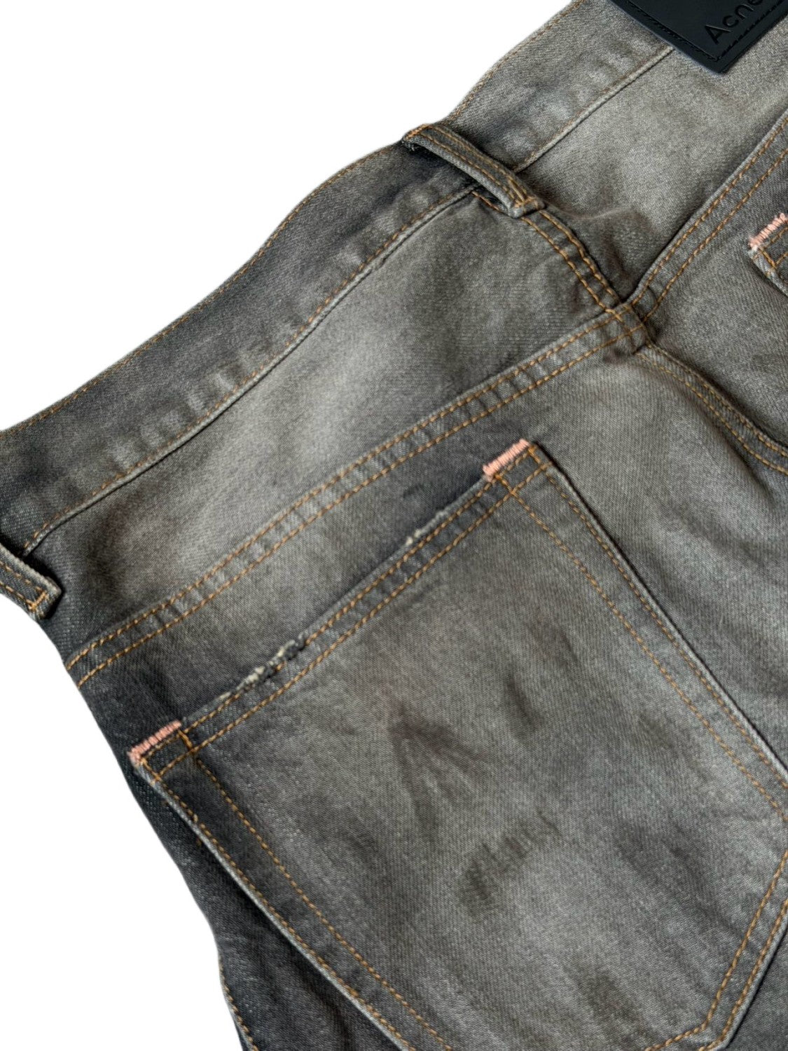 25fw FallWinter Men's Slashed Doodle Denim Washed Low-Rise Pants #83133A