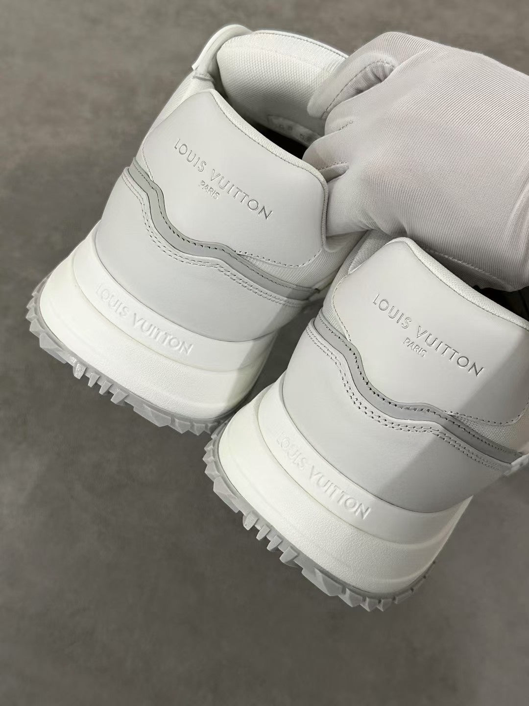 Run Away Maxi Men's Solid Colour Leather Low-Top Lace-Up Sneakers Shoes #77817