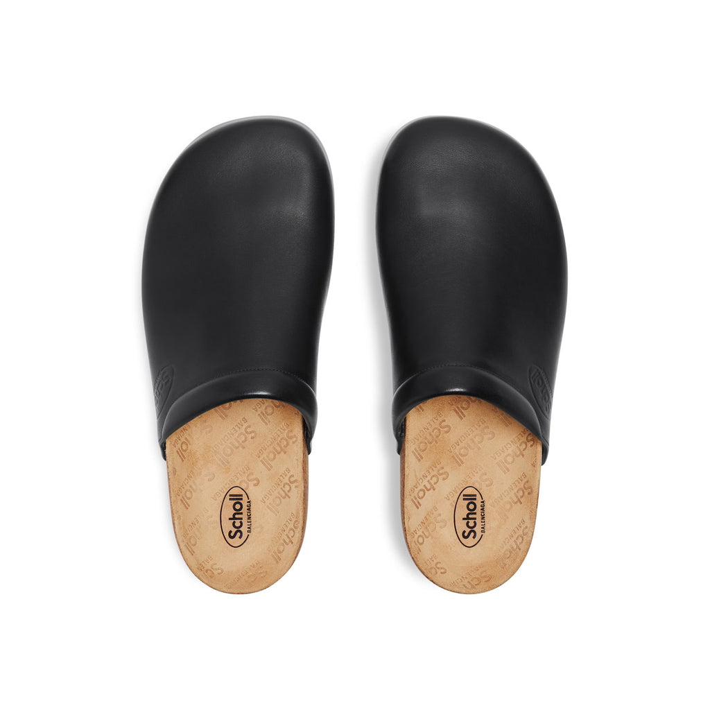 B Men's B I Scholl Flat Mule In Black Cowhide Flat Logo Birkenstock Shoes Fashion Temperament Trend Casual Shoes Slippers Ngvp #1973