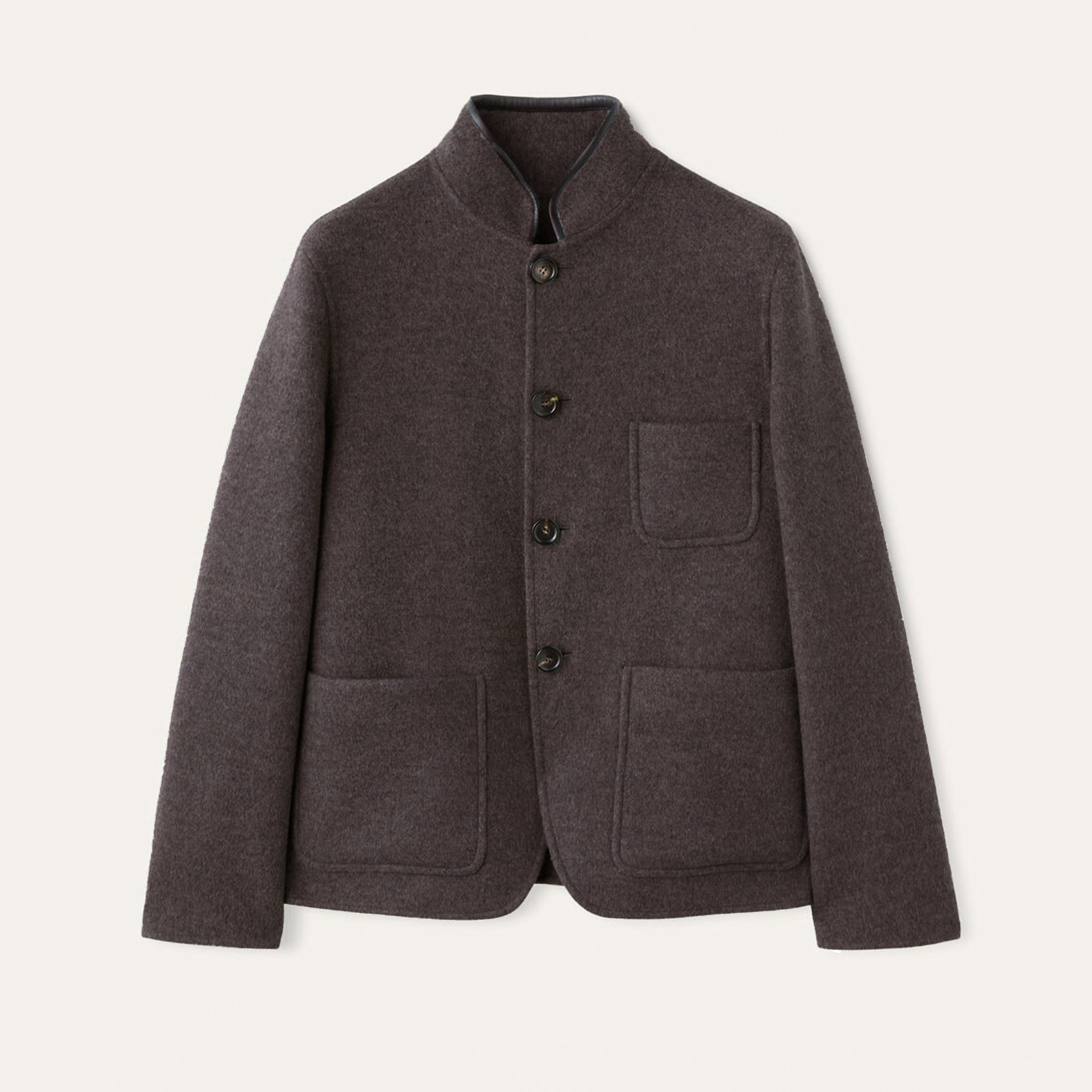 Women's Fall And Winter Retro Collar Single-breasted Wool Suit Fashion Casual Jacket  Ngvp #8944