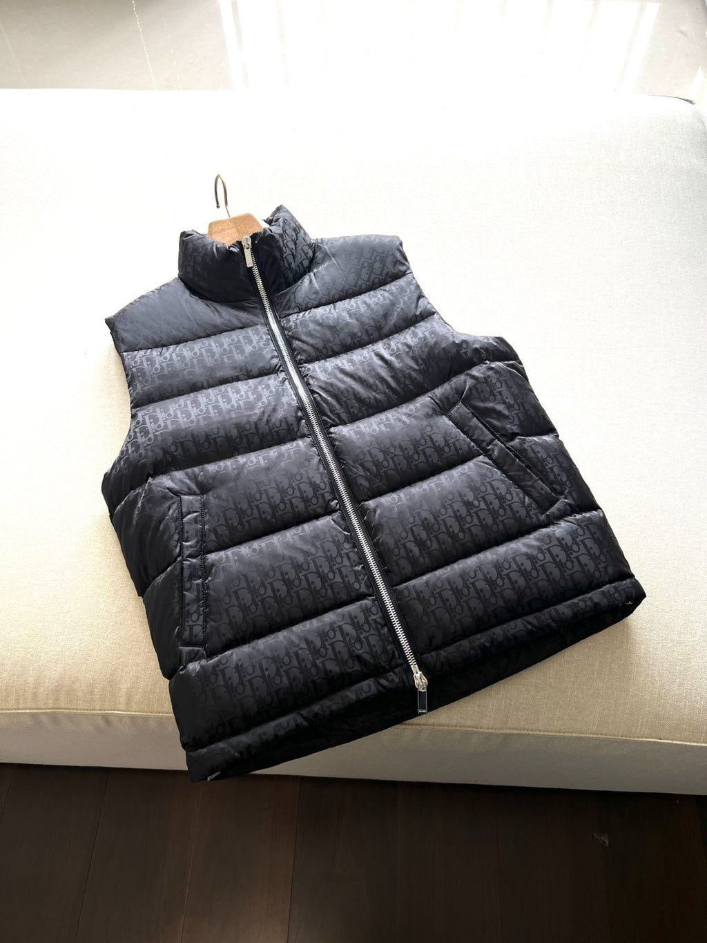Oblique Sleeveless Down Jacket Zip Puffer Vest Men's Autumn And Winter Fashion Trend Sleeveless Warm Jacket #96497