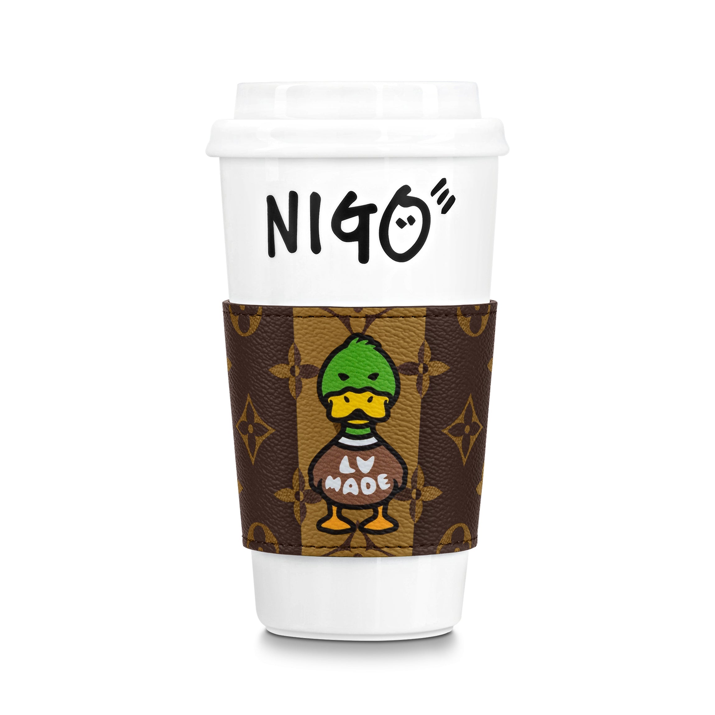 Duck Image Cowhide Mug Cover Ceramic Mugs Cup #72998