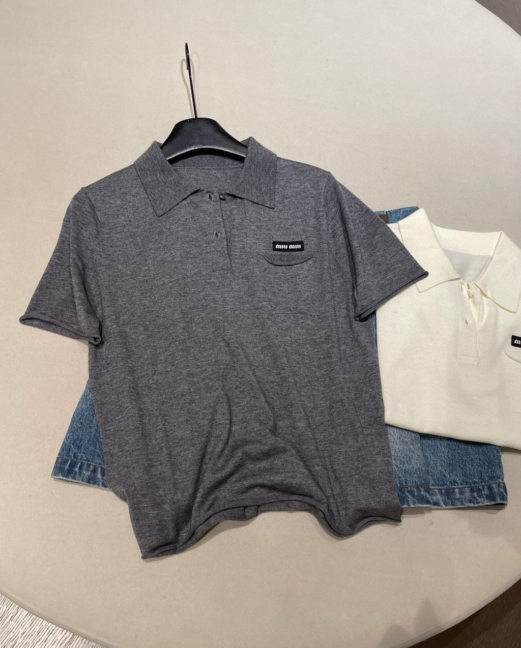 Monogrammed Polo Wool Knitted Short-Sleeve T-Shirt #194309