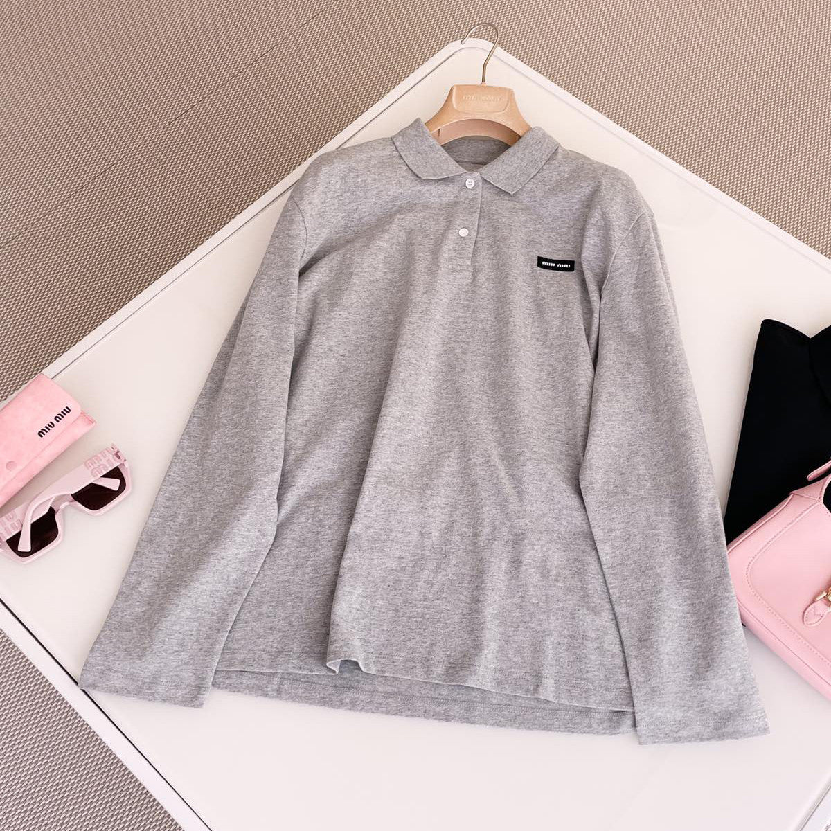 Women Summer Solid Color Letter Logo Embroidery Short Sleeve Polo Shirt T-Shirt #74795