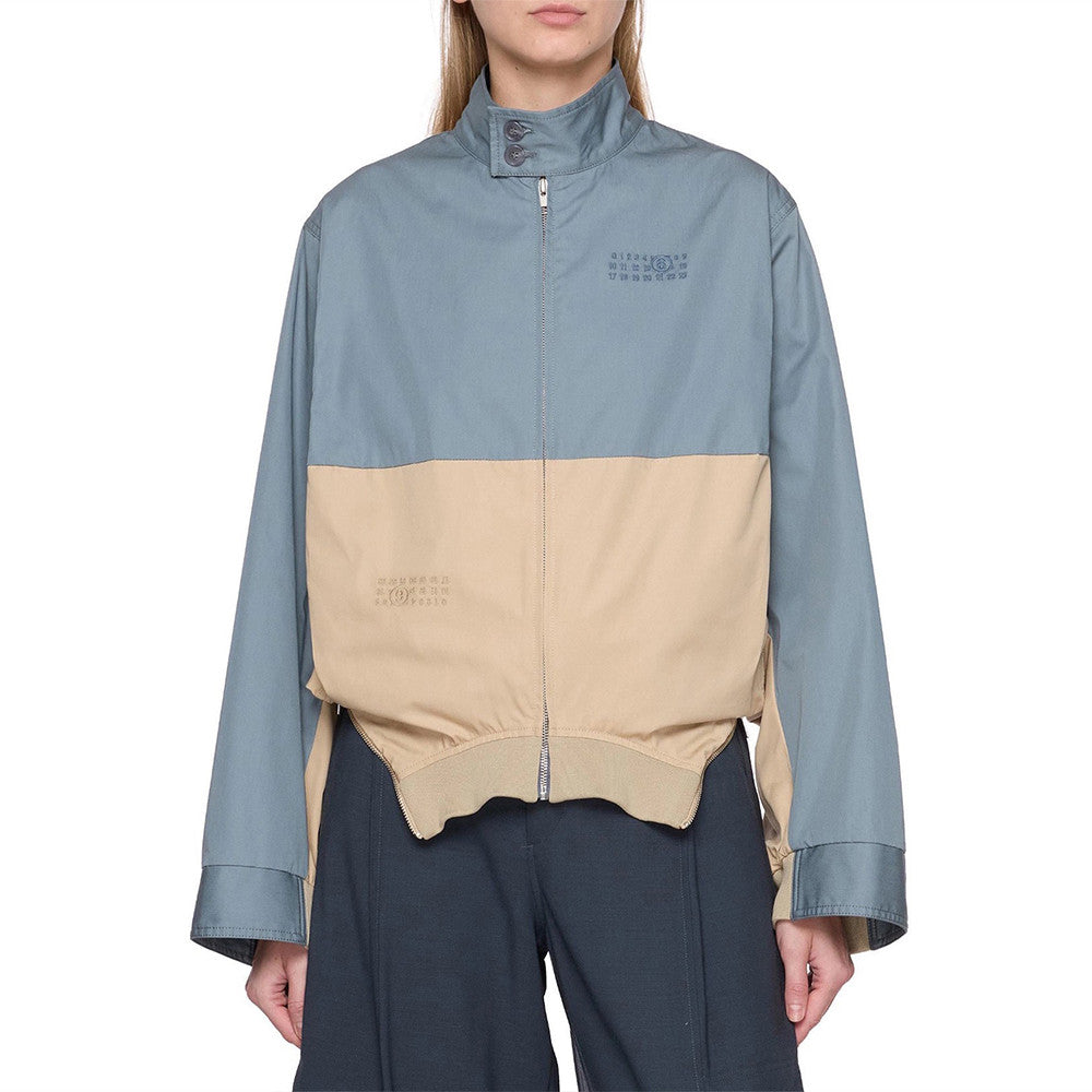 MM6 Margiela 2026 collection color-blocked patchwork stand-collar batwing sleeve Jacket #194158