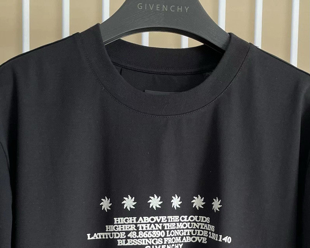 Men's Summer Black Graffiti Logo Round Neck Cotton Short Sleeve T-Shirt #97882