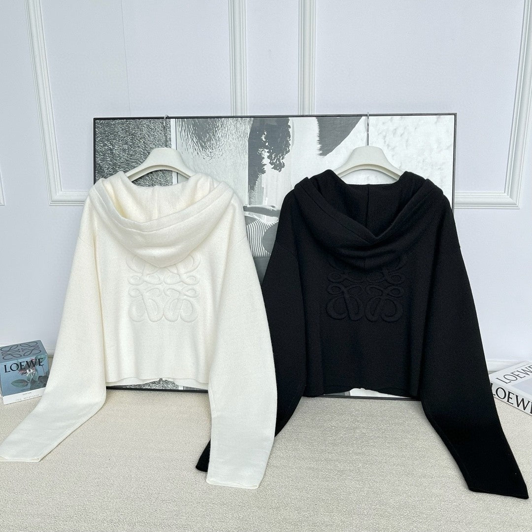 Women's Spring and Autumn Solid Color Hooded Drawstring Zipper Sweatshirt Jacket #72679