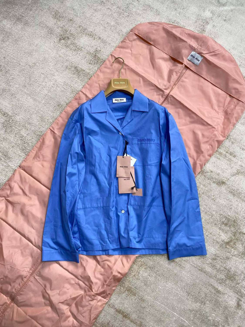 Women's Spring and Autumn Solid Color Logo Letter Printing V-Neck Loose Long Sleeve Shirt #72854