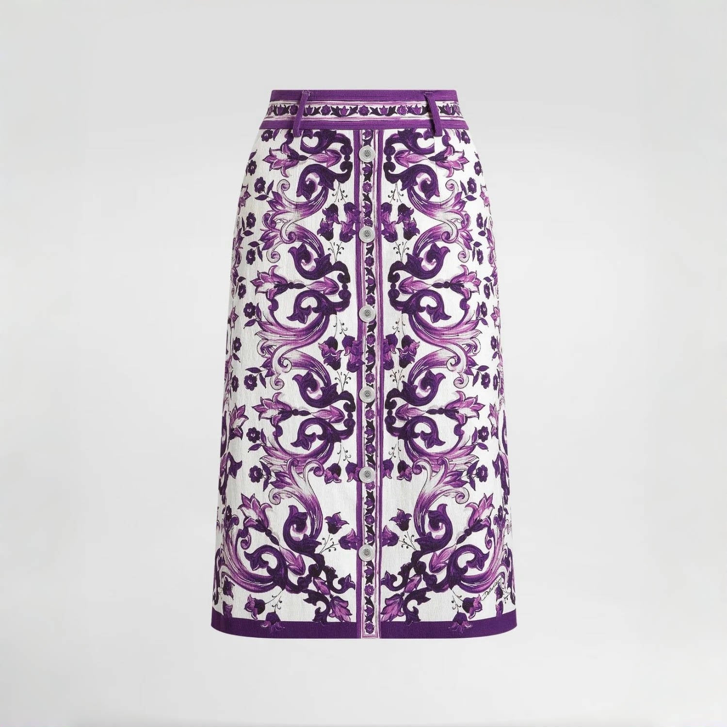 Women's High Street Summer Floral Print Zipper Fitted Casual Skirt #81492