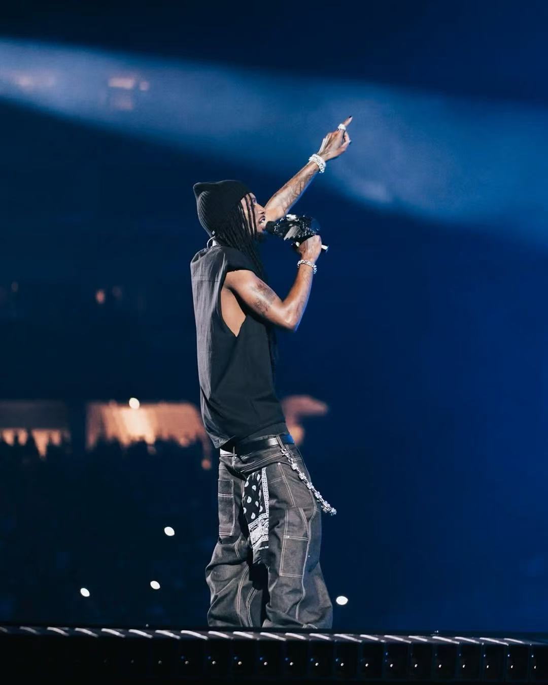 Opium Yvl Style Playboicarti Black Canvas os Fit Loose Solid Color Vest tee Men's Spring/Summer Fashion Trend High Street T-Shirt Ngvp #2411