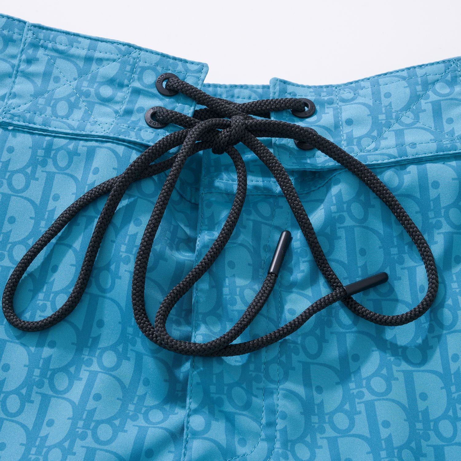 Men's Summer Solid Color Logo Monogram Full Print Drawstring Tie Polyester Shorts Pants #99723