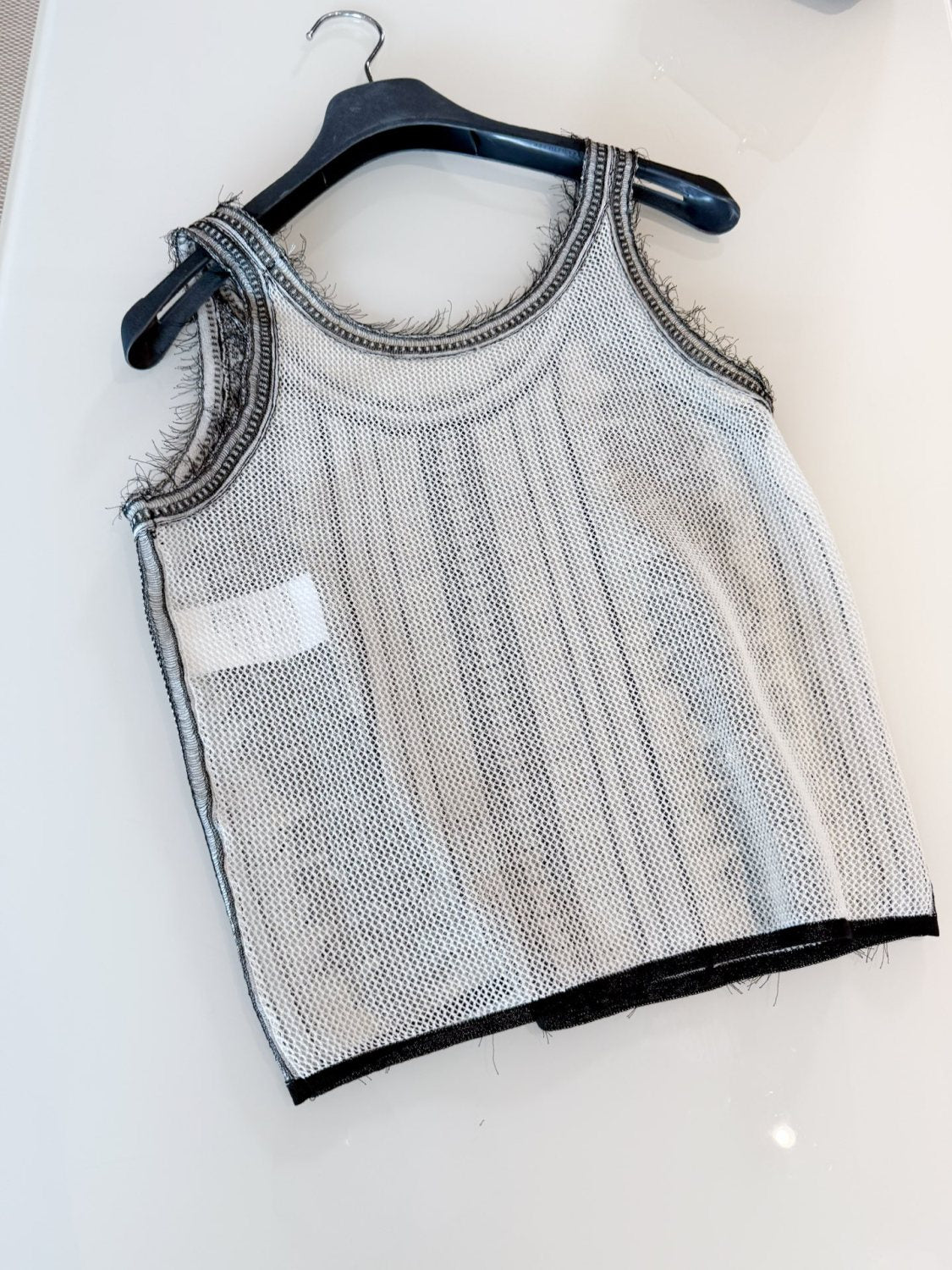 Women's Summer Lace Knit Stretch Hollow-Out Solid Color Sleeveless Vest Ngvp #2397