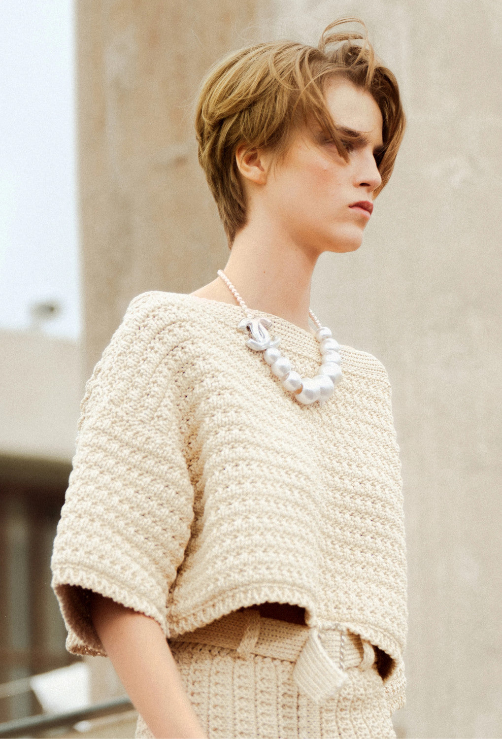 Women's Spring And Autumn One Shoulder Knit Pullover Sweater Cotton Solid Color Casual Belted Shorts Ngvp #1517