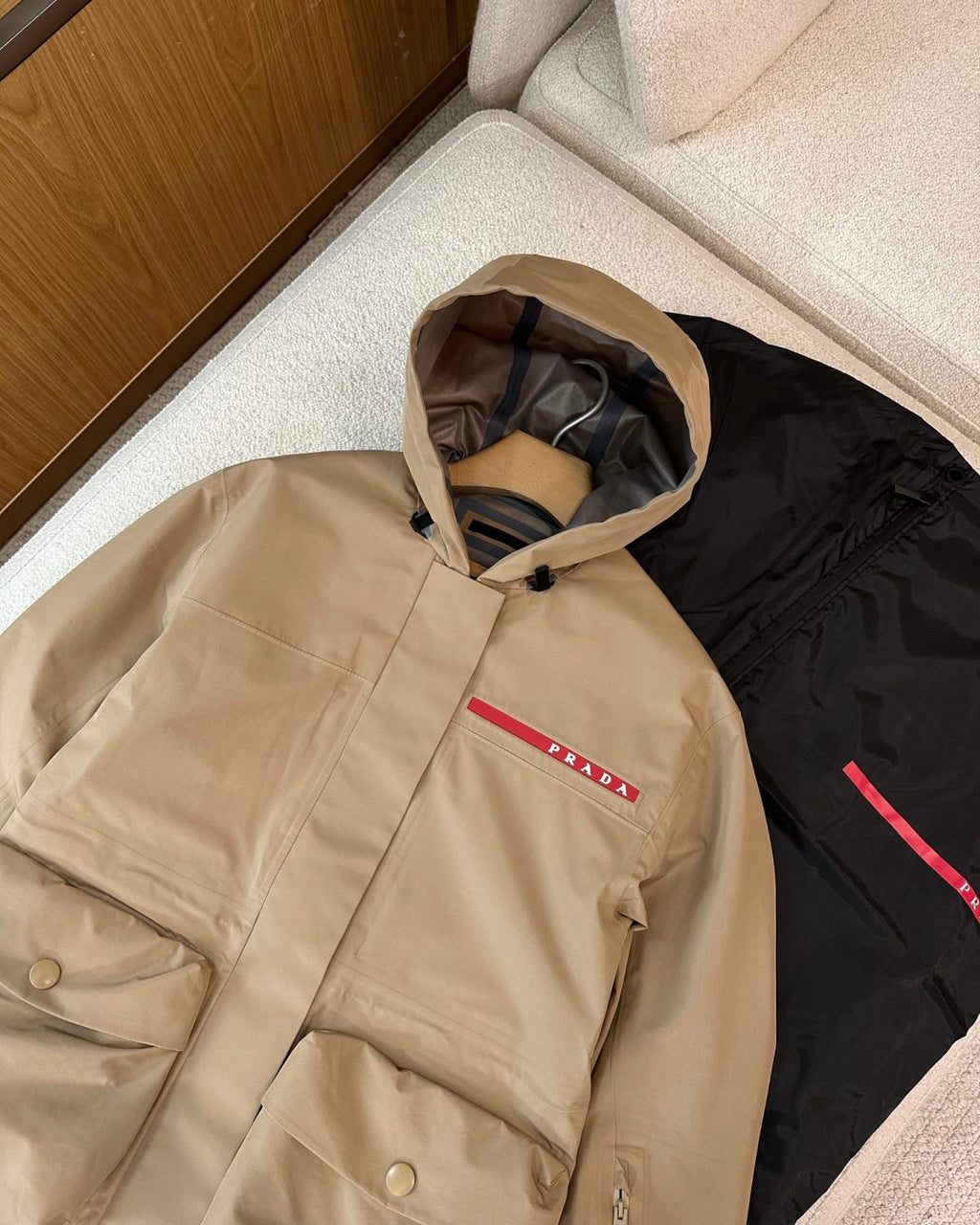 Extreme-Tex Women's Autumn/Winter Monogrammed Striped Standing Collar Printed Zipper Long Sleeve Ski Jacket #72622