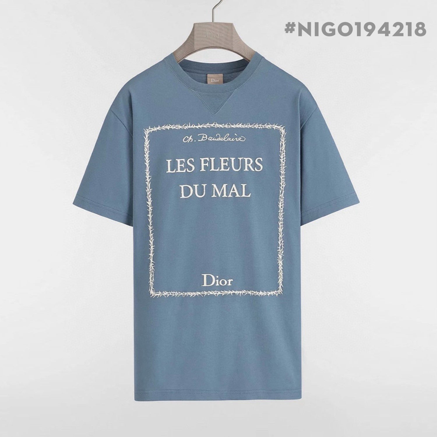 Men's & Women's Embroidered Logo Crew Neck Short-Sleeved T-Shirt #194218