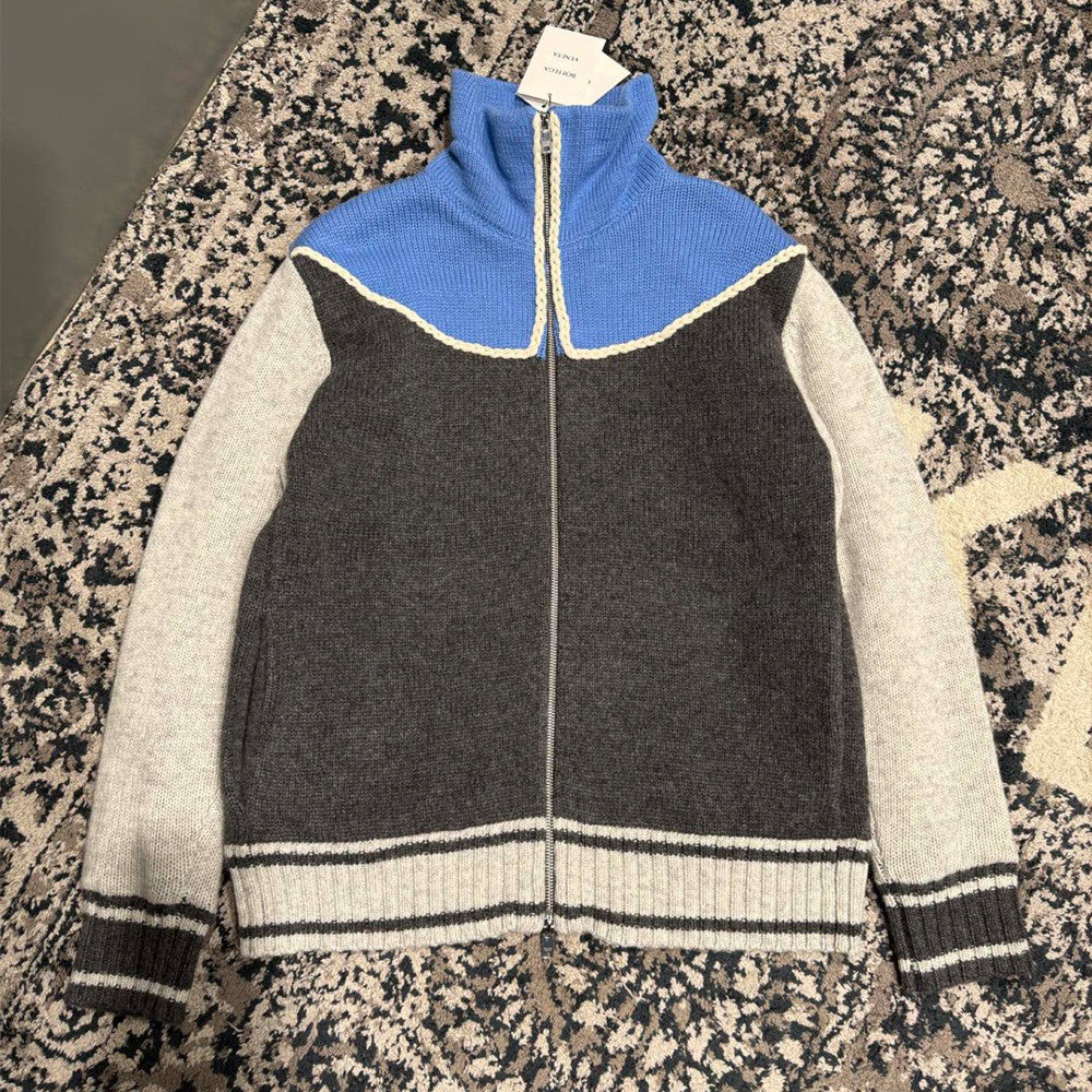 BV 2025 Men's Women's Color-Blocked Design Wool Knit Jacket #82542A