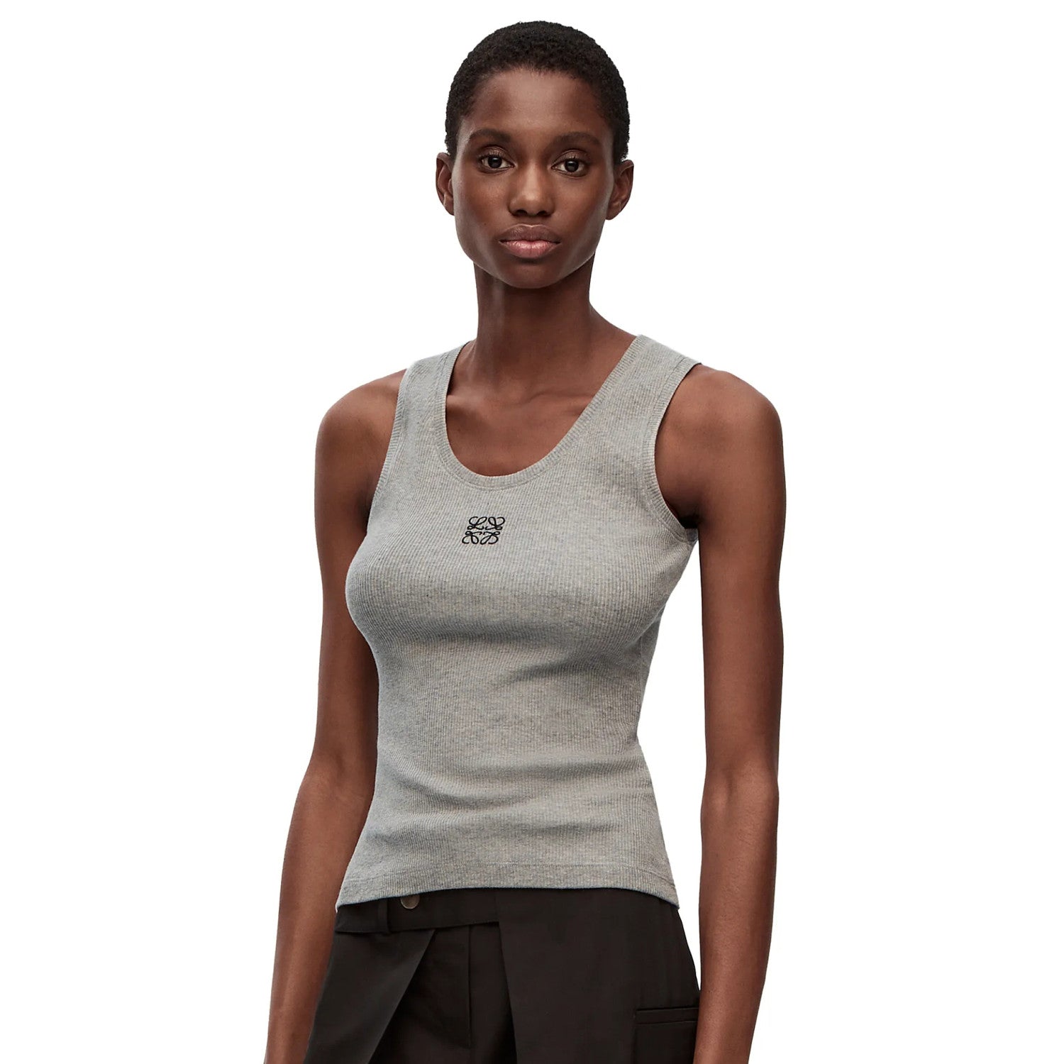 Women's Summer Solid Color Embroidered Logo Sleeveless Camisole Tank Top Vest (Please contact customer service for size selection) #76367