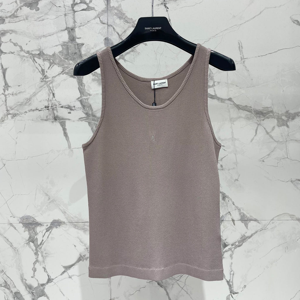 Women's Spring And Summer U Neck Knit Undershirt Fashion Trend Casual Logo Embroidery Undershirt Vest Tops #81651