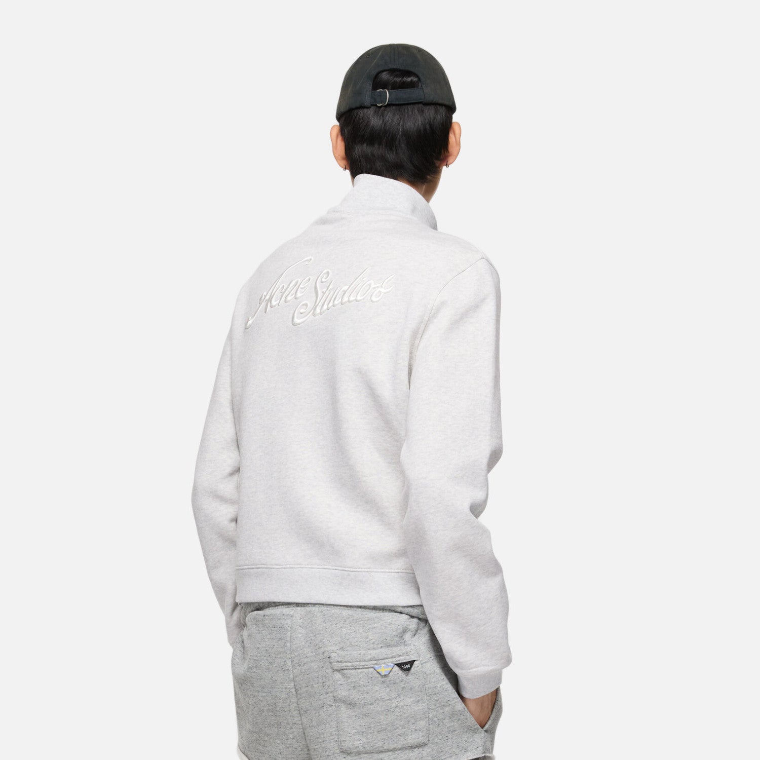 Women's And Men's Spring/fall Fashion Casual Solid Color Minimalist Logo Letter Embroidery Zipper Long Sleeve Sweatshirt Jacket #78317