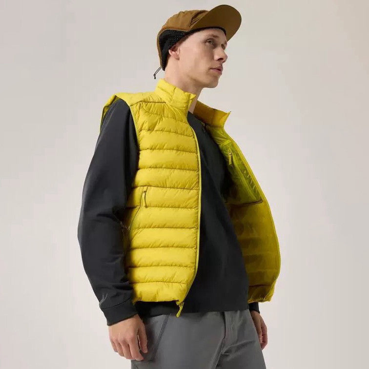 Men's Fall/Winter Fashion Casual High Neck Zipper Sleeveless Thermal Vest #79431