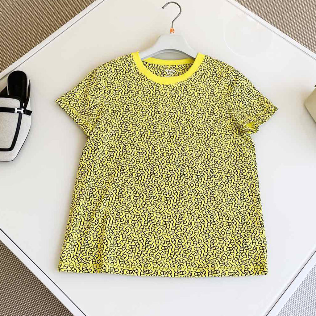 Women's Naoussa Chaine Slim Fit T-Shirt Graphic Print Colorblocking Fashion Casual Top #71353
