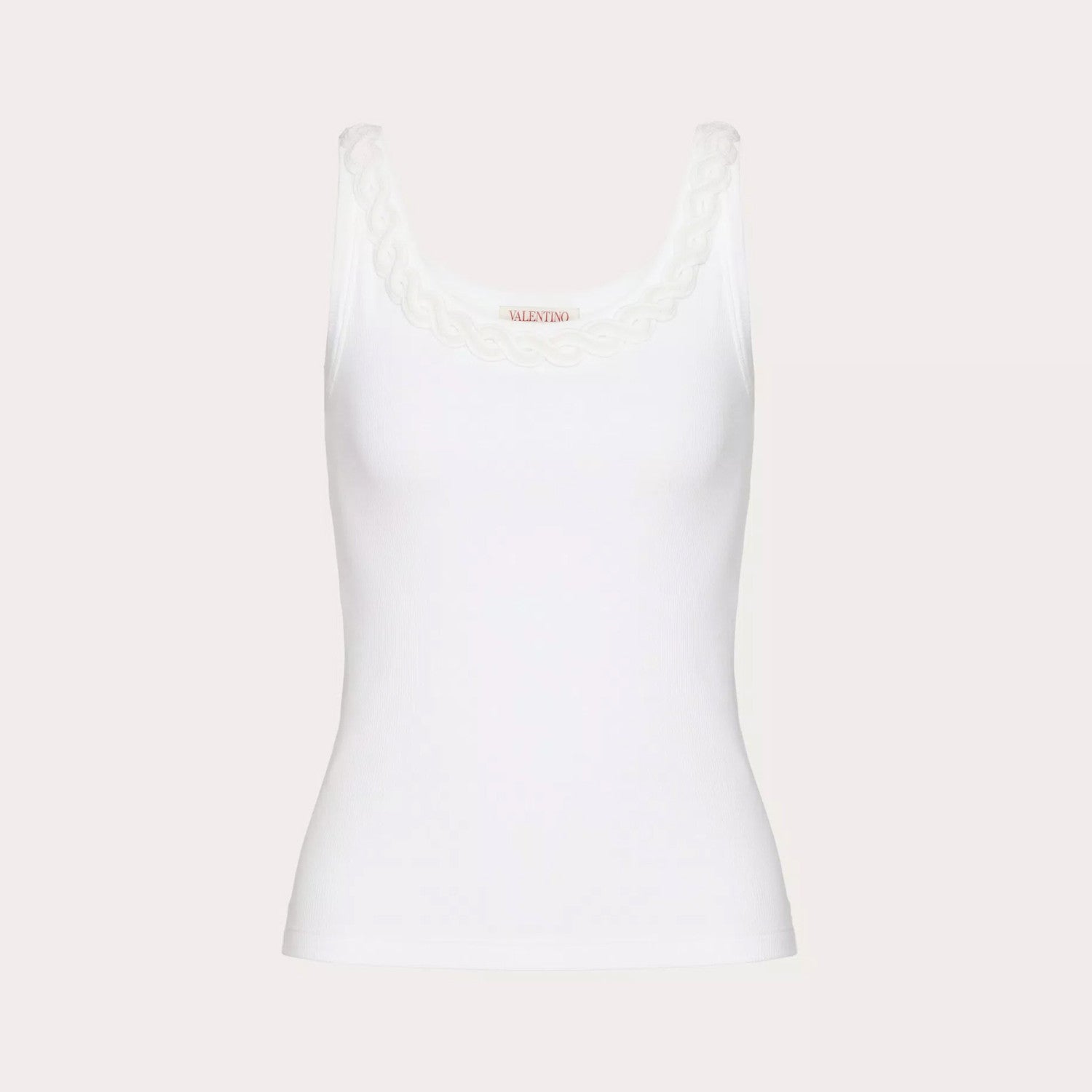 Women's Summer Embroidered Round Neck Sleeveless Fitted Solid Color Pullover Cotton Rib Vest T-Shirt Ngvp #9266