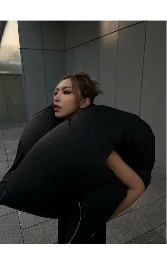 Men's Vintage Solid-Color Down Vest With Structured Silhouette Warm Oversized Collar Puffer Down Jacket Ngvp #2519