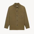 Shirt-style Jacket For Women Spring/fall Collared Single-breasted Button-down Shirt With Embroidered Logo #194383