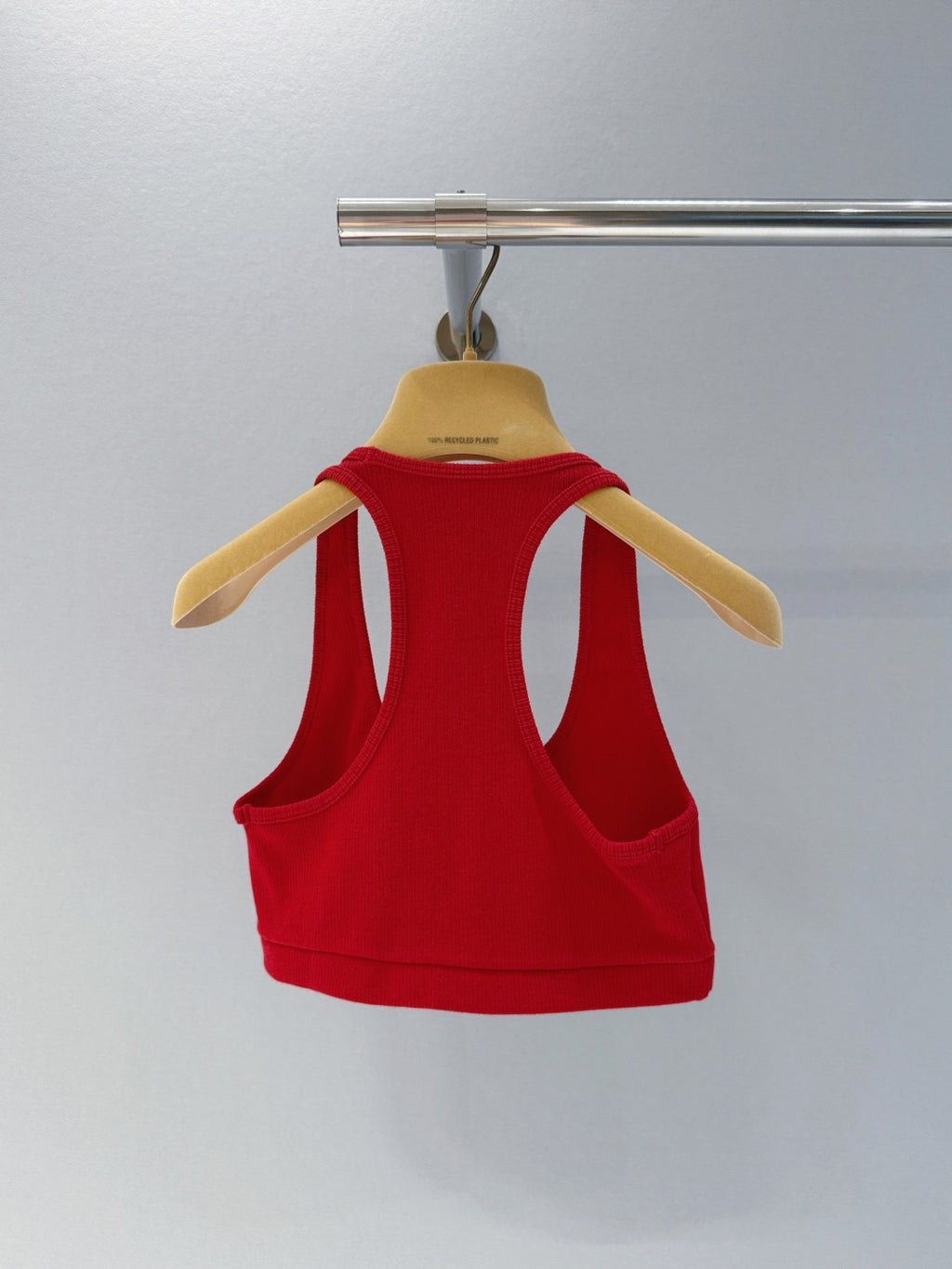 Women's Summer Seamless Racerback Top Elastic Jacquard Short Solid Color Cotton Sleeveless Vest #81272