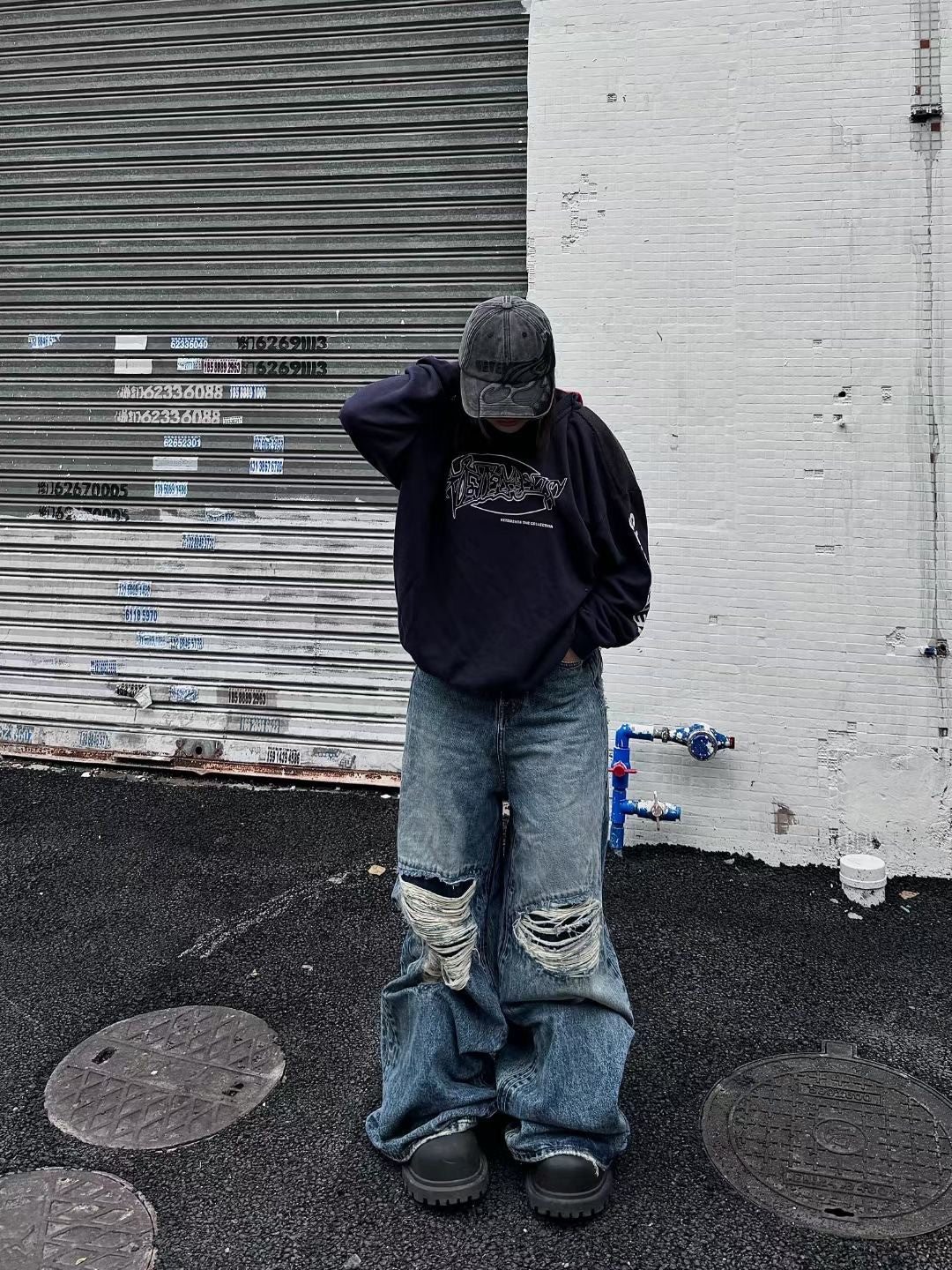 Vetements Men's Women's Spring And Autumn Flame Logo Pattern Cotton Baseball Cap Casual Gray Duck Tongue Hat Ngvp #9323