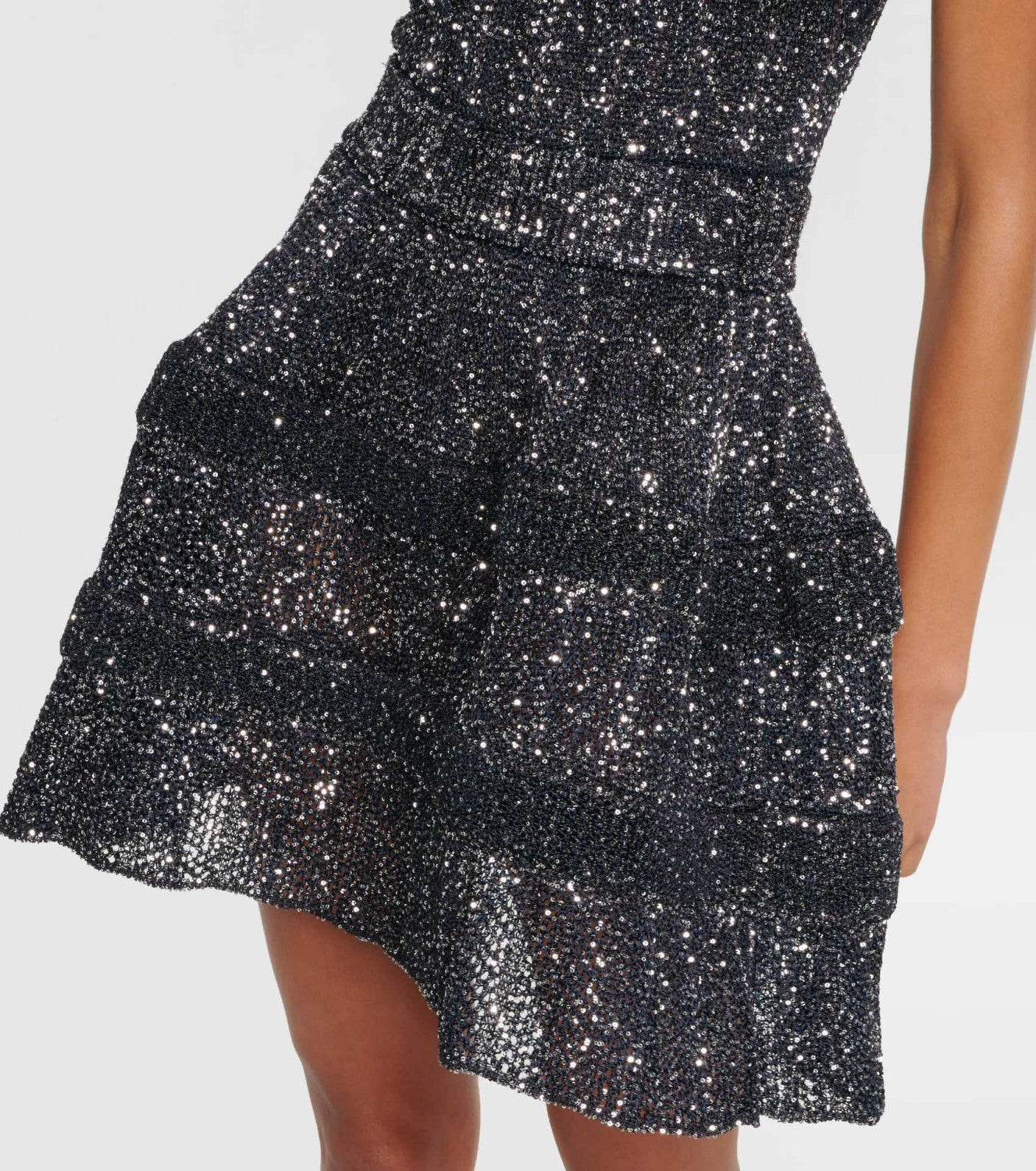 Women's Spring And Summer Sequin Dress Round Neck Sleeveless Slim Knee-length Dress Fashion Party Dresses Ngvp #9133