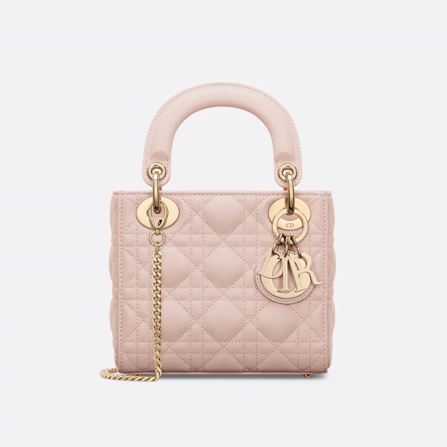 CD Lady Women's Solid Color Metal Pendant Removable Chain Shoulder Strap Wicker Pattern Sheepskin Leather Single Shoulder Crossbody Handbag Bag Bags #77461