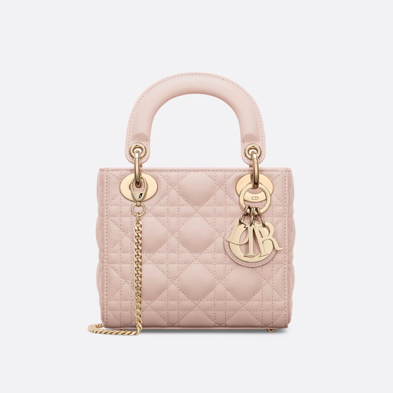 CD Lady Women's Solid Color Metal Pendant Removable Chain Shoulder Strap Wicker Pattern Sheepskin Leather Single Shoulder Crossbody Handbag Bag Bags #77461