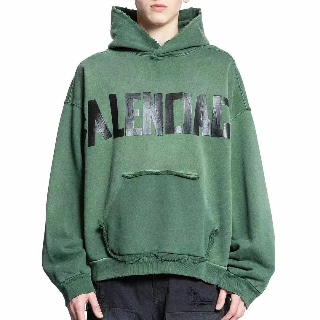 Men's Spring Autumn Logo Letter Print Cotton Loose Fit Hooded Sweatshirt Hoodie #99544